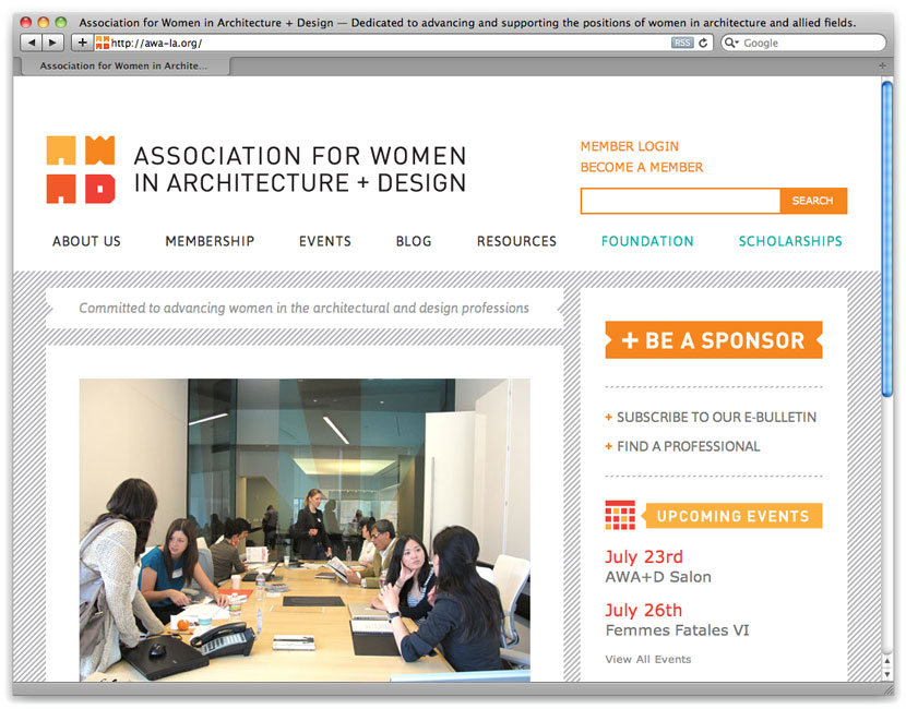 The new AWA+D homepage The new AWA+D homepage