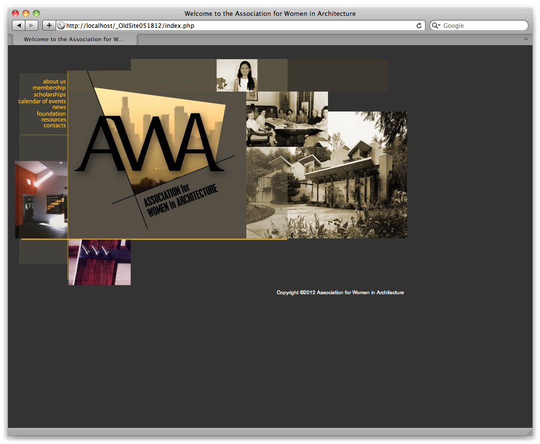 The old AWA homepage The old AWA homepage