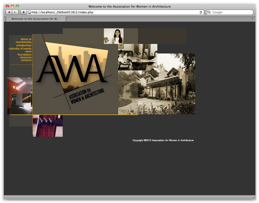 The old AWA homepage The old AWA homepage