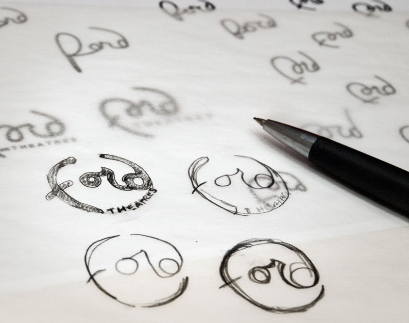 Ford logo sketches